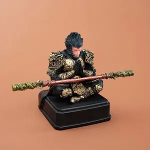 Black Myth Wukong Great Sage Equal to Heaven Action Figure Cartoon Game Character Ornament Golden Cudgel Model Desktop Decoration Collectible Art Statue Home Room Display Decor Ideal Holiday Birthday Gift Choice For Male Game Lovers Friends Family Fans So