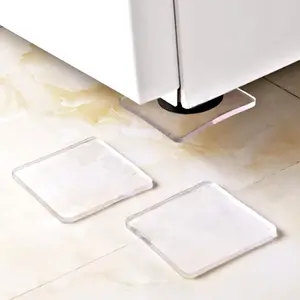 Clear Silicone Shock Absorption Pad, Non-slip & Heat Resistant Pad, Self-adhesive Heavy Duty Home Furniture Pad Suitable for Washing Machine