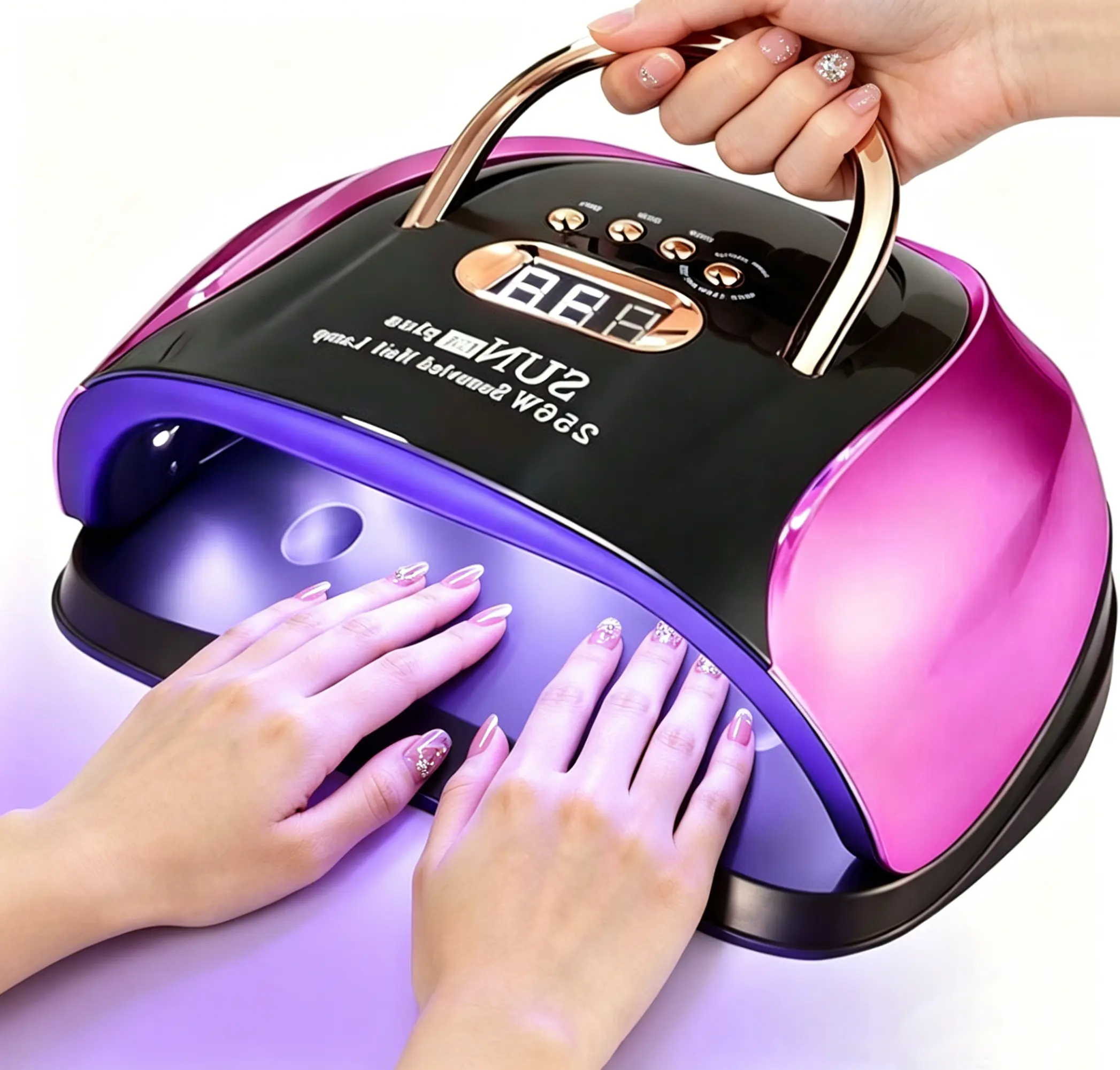 2026 UV LED Nail Lamp Light Dryer 256W Gel Nail Lamp Led Nail Light for Gel Nails with Automatic Sensor & 4 Timers Drying