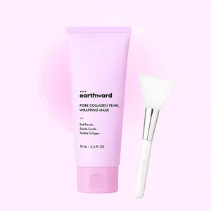 [Earthward] PDRN Collagen Pearl Wrapping Mask | Shed & Glow into Glass Skin (+ Jelly Brush) | 75ml 2.53 fl.oz