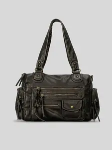 Y2K Punk Style  Hobo Handbag for Women Large Crossbody Purse Leather Top Handle Bag Pu Tote Satchel