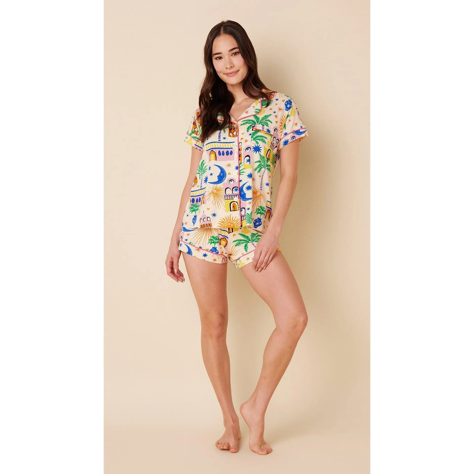 Moroccan Magic Pima Knit Short Set
