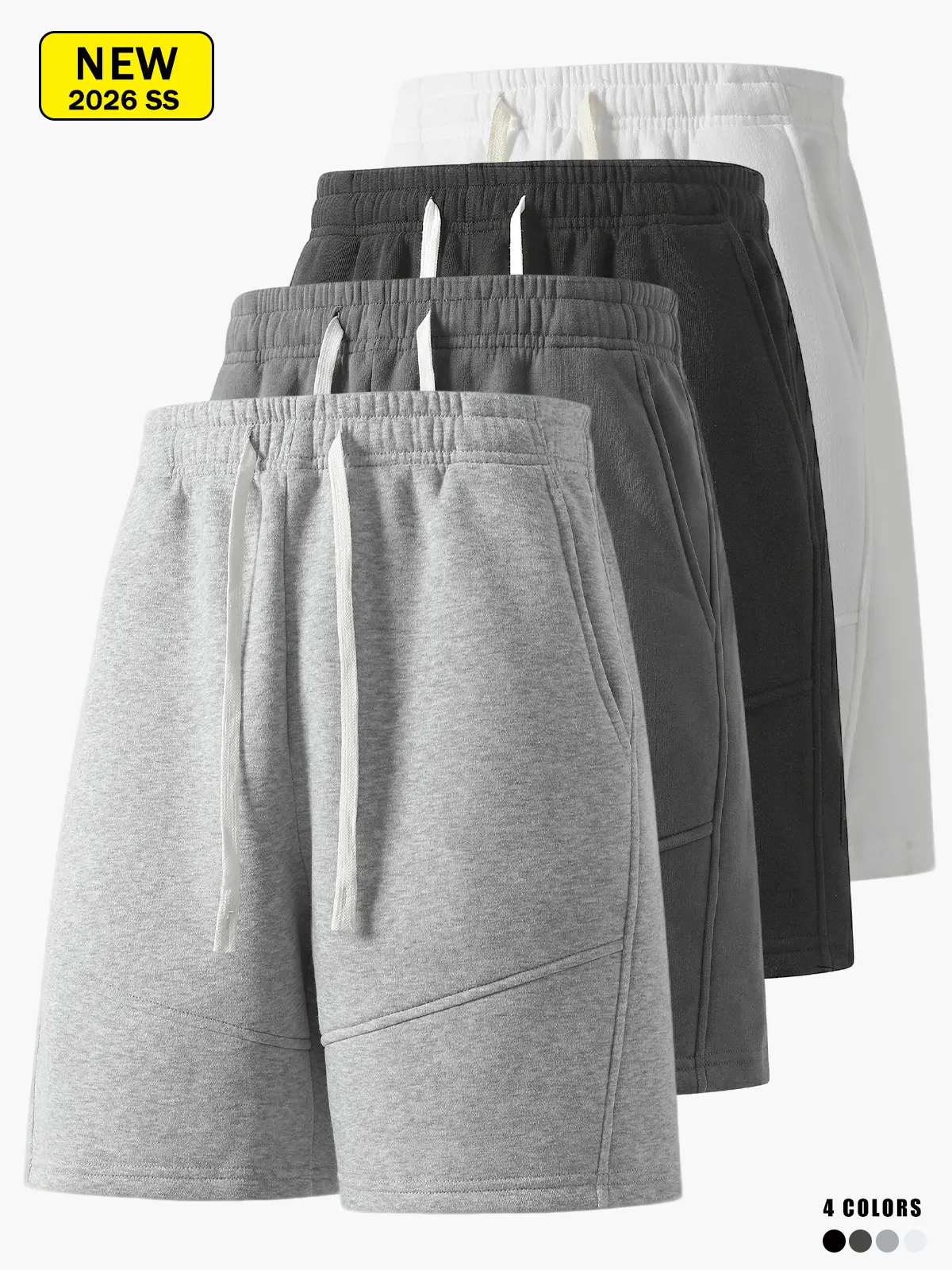 Men’s summer sports casual shorts, loose straight mid-length shorts, skin-friendly, breathable, comfortable