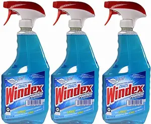 Windex Glass Cleaner Spray Bottle with Ammonia-D, 32 oz (Pack of 3) – Streak-Free Shine for Windows, Mirrors & Glass Surfaces, Powerful Household Cleaning Spray