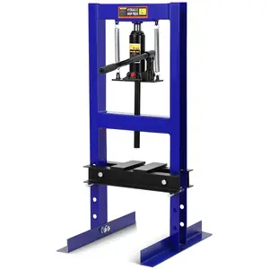 6 Ton Heavy-Duty H-Frame Hydraulic Shop Press – Adjustable Floor Hydraulic Power Unit – Press Plates, Overload Protection, Rust Resistant – Suited for Automotive, Metalworking, Garage, Workshop