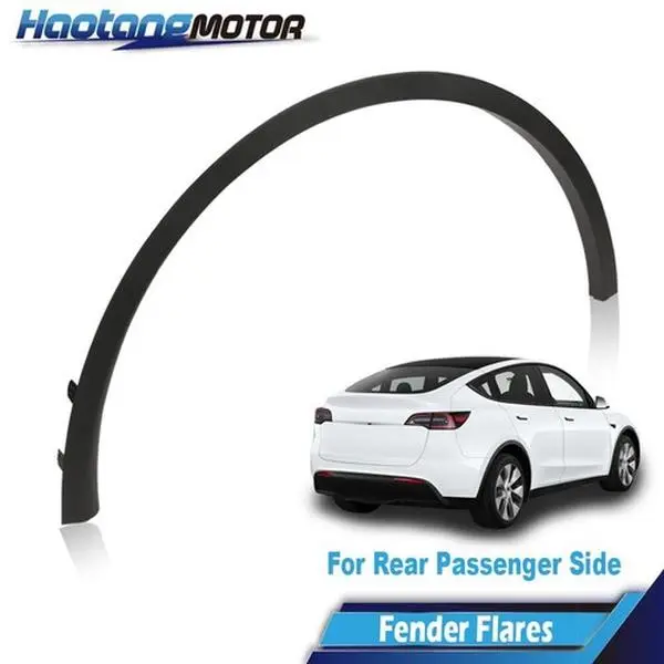 CROSSDESIGN Rear Right Passenger Side Wheel Fender Flare - Automotive Car Accessories, Exterior Part for 2020-2022 Tesla Model Y MY