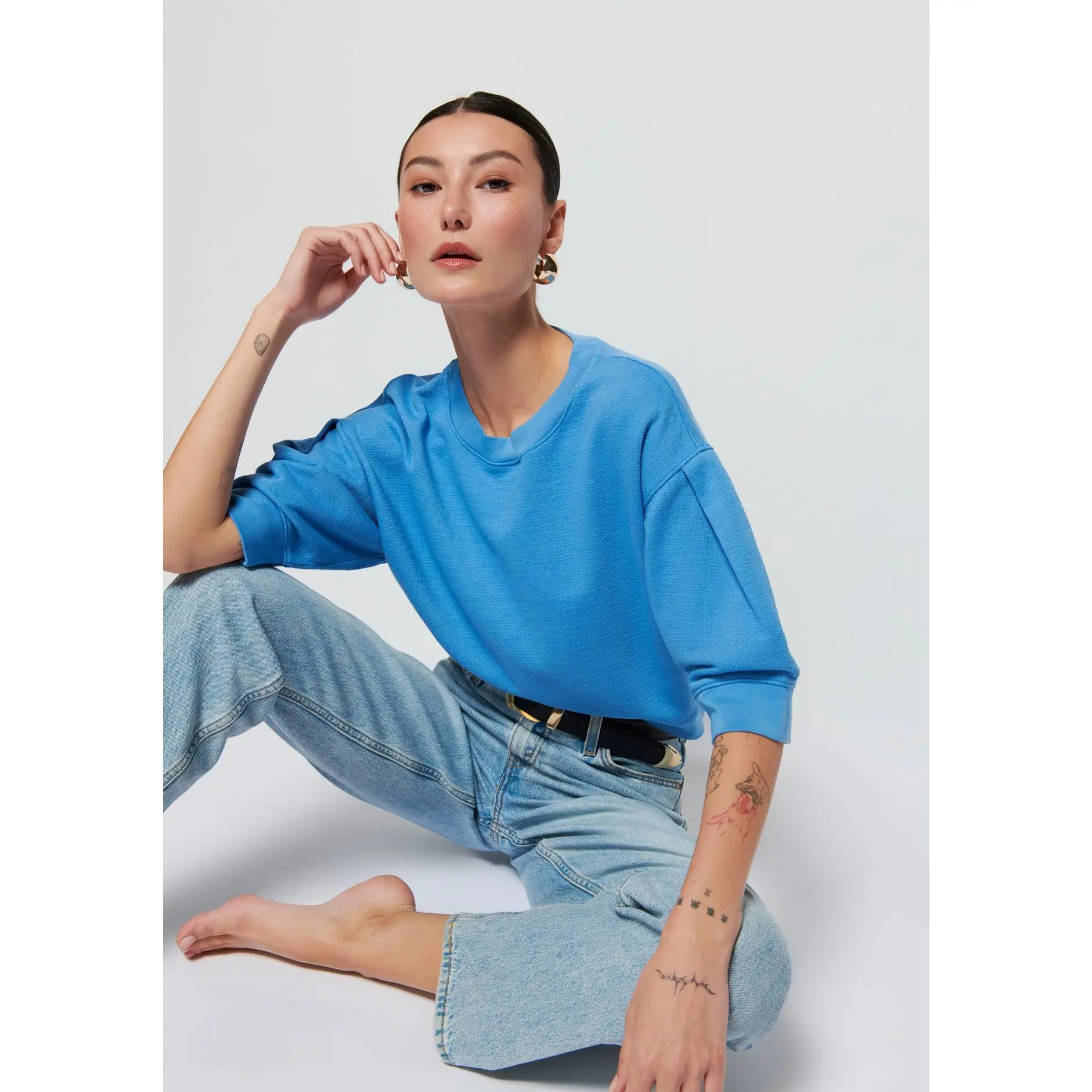 Tate Crewneck Sweatshirt- Parisian Blue