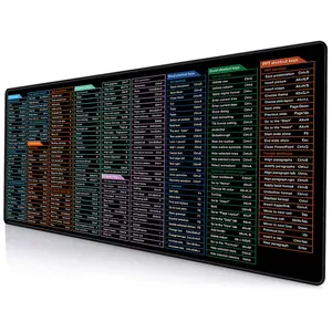 Shortcut Key Mouse Pad, 1 Count Large Shortcut Key Table Pad, Office Learning Sewn Edge Pad, Washable Non-slip Pad for Home & Office