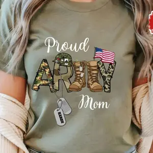 Personalized Army Family Shirt, Custom Military Tee, Proud Family Gift, USA Style