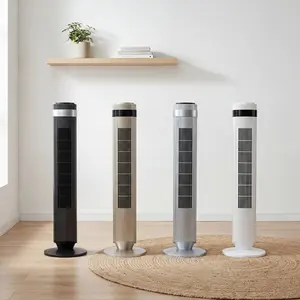 Tower Fan for Bedroom, 28dB Silent Standing Fan with 12H Timer, Smart Auto Mode, 64° Oscillating Bladeless Cooling Fan for Home Office,