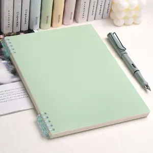 Minimalist Square Grid Loose-Leaf Notebook, 1 Count Flip-Top Journal for Daily Office Use, Office Stationery & Supplies