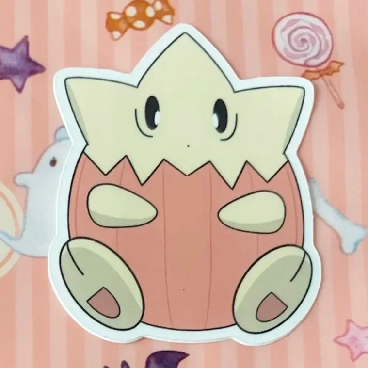 Pokemon Togepi Halloween Decorative Sticker for Office Supplies