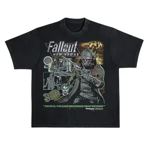 Welcome to New Vegas T-Shirt, Fallout Game Tee, Gifts Shirt, Unisex Vintage Graphic Tees Gothic Grunge Y2k Emo Scene Amity Affliction Style Clothes Men Women Streetwear