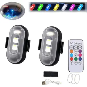Summer LED Anti-Collision Lights for Car, Motorcycle, Drone, Bike, Remote Control Strobe Light, Easy Installation Enhanced Safety And Visibility