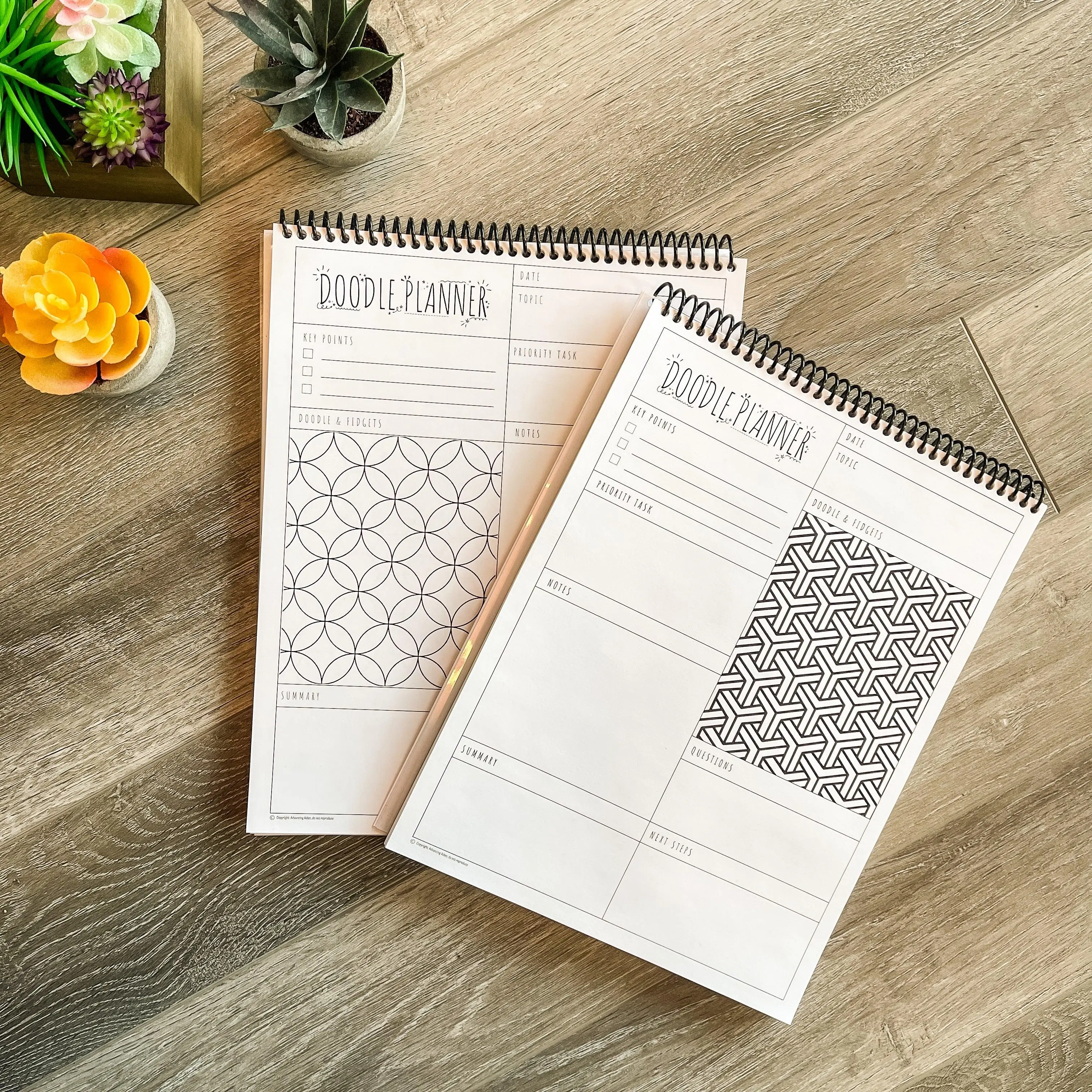 ADHD Brain Dump DoodlePlanner Spiral Notebook