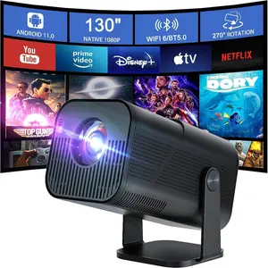 Auto  Projector with WIFI and , 270? Rotatable,AMX500 Mini Portable Projector, 4K  1080P Projector, Outdoor Movie Projector Compatible for Laptop, PC, Smartphone