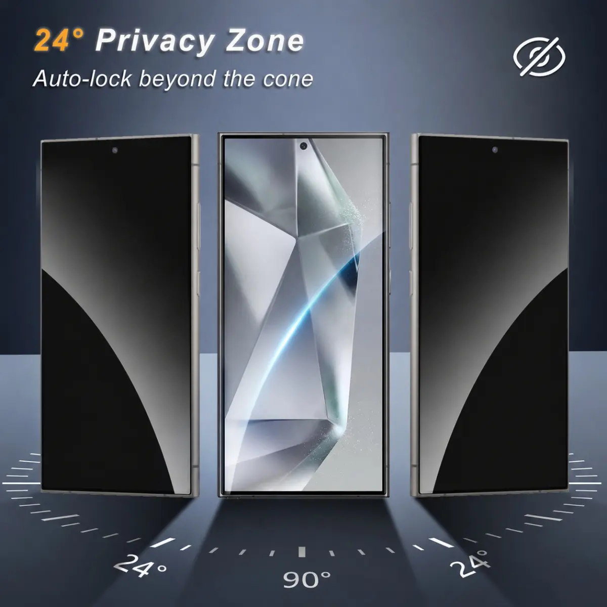 JavoYion 3 Pack for Samsung Galaxy S24 Ultra Privacy Screen Protector With Installation Frame, Anti Spy Private Tempered Glass, Fingerprint Unlock, HD Clear, vidrio templado s24 ultra, mica para samsung s24 ultra