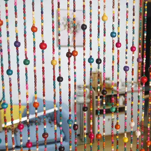38 Strands Colorful Boho Hippie Door Beads Curtain, Hanging  Beaded Curtain for Doorways 36 Inches x 79 Inches (Rainbow)