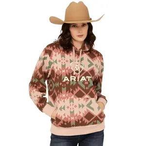 Ariat Women's Boot Barn Southwestern Print Logo Hoodie - 10058664