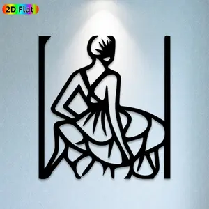 1pc Dancing Figure Metal Wall Art, Graceful Dancing Figure Statue Mural, Ideal Gift for New Year, Christmas, Dance & Art Enthusiasts,  Perfect for Living Room Wall & Garden Fence, Unique Home & Outdoor Decor Accent