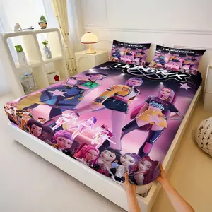 Trendy Idol-Inspired Digital Print Bedding Set, Perfect Gift for Star-Chasing Friends, Casual Fashion Mattress Cover Cla365
