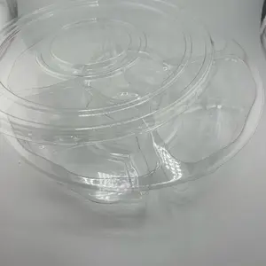 5 PACK 5compartment plastic tray with lid  Boxes packaging Bakeware