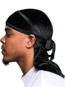 Men's Solid Color Thickened Lace Up Head Wrap Hats, Casual Outdoor Durag for Men & Women, Scarf Head Wrap, Fashion Accessories for Daily Wear, Turban