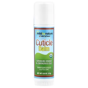 Mild By Nature Sierra Bees™, Cuticle Care Balm Stick, Geranium, Orange & Lemongrass, 0.6 oz (17 g)