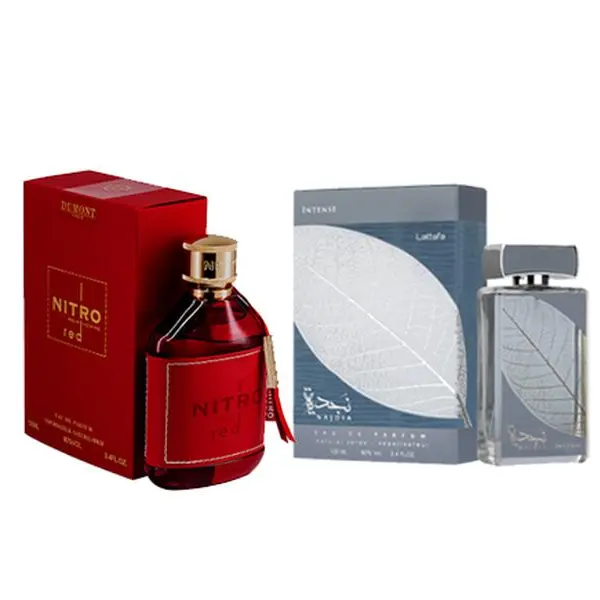 Dumont Nitro Red + Lattafa Najdia Intense Bundle 3.4 Oz EDP (Per Bottle)