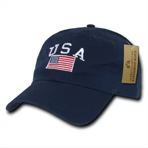 212 MAIN Rapid Dominance A03-NVY Embroidered Polo Style USA Patriotic Trucker Cap - Navy, Adjustable Quality Cap with Buckle Closure, Adjustable Caps, Quality Caps