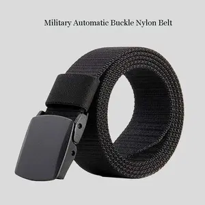 Unisex Plus size LONG 170 160 150 140 130 120 110cm Military Automatic Buckle Nylon Men Women Outdoor Tactical Canvas Belt