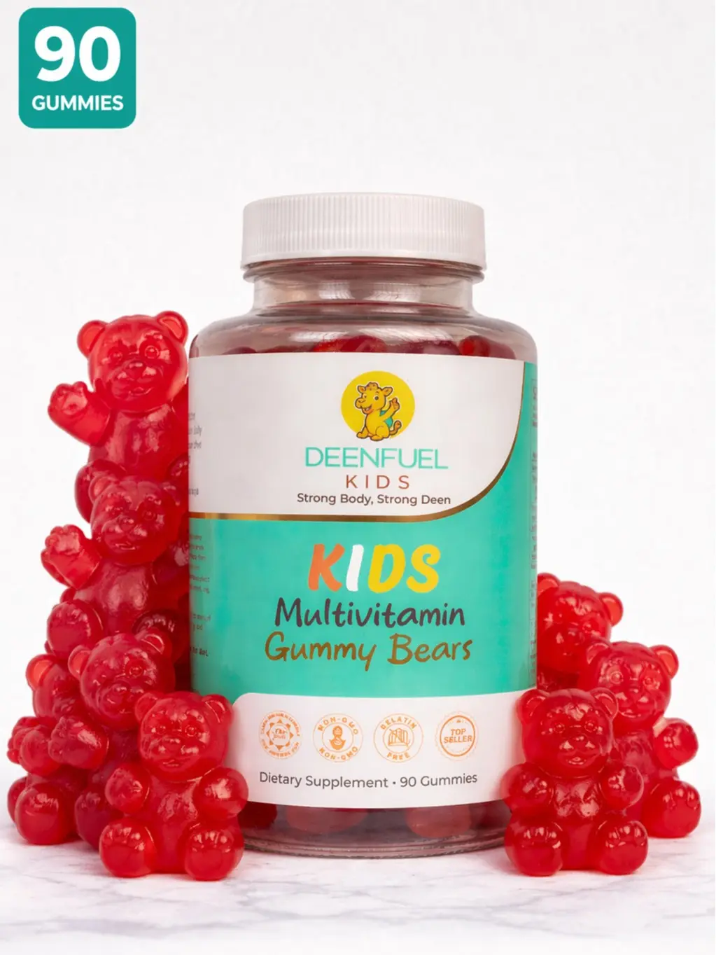 Kids Daily Multivitamin Gummies | Halal Friendly Chewable Vitamins for Kids - Daily Nutrient Support Supplement | no artificial flavor | natural supplements | supplement