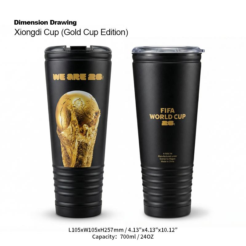 2026 FIFA World Cup Essential Fan Set: Drinkware Bundle featuring Stadium Horn, Trophy Glass Beer  & Workout Bottle