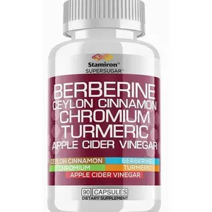 Berberine Complex with Ceylon Cinnamon, Chromium, Turmeric, Apple Cider Vinegar, 90 Capsules