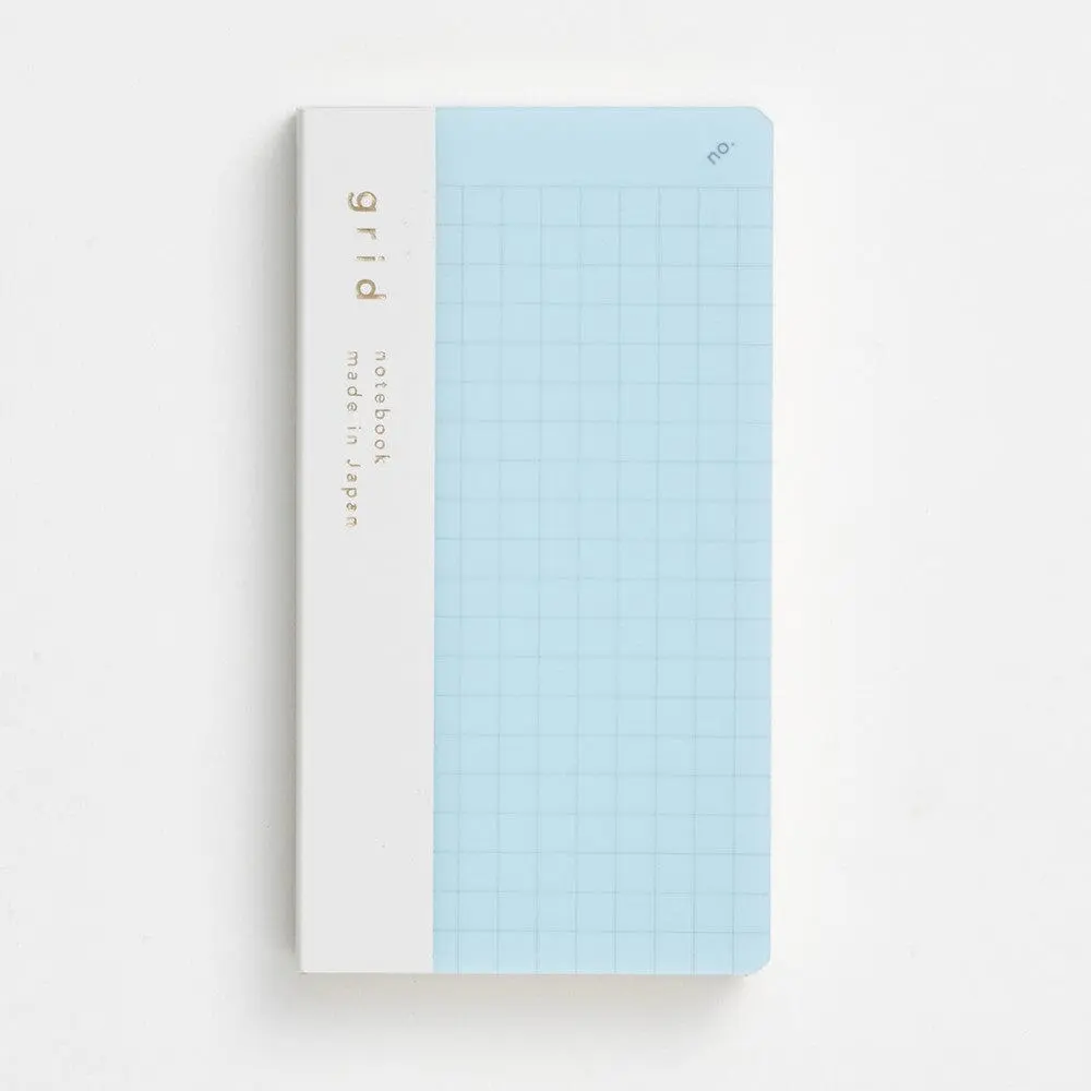 Daigo Isshoni Mini Grid Notebook - Light Blue