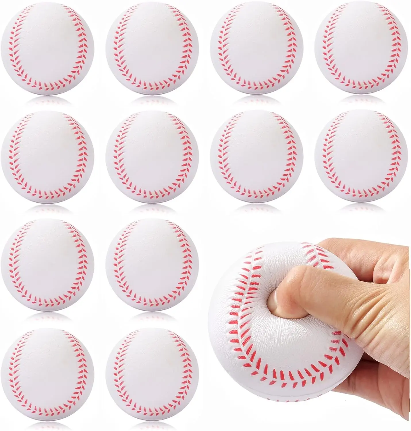 ADIZHAM 12-Pack High-Density Foam Baseballs, 9-in Lightweight Safe Training Balls for Children, Backyard Play, Develops Hand-Eye Coordination, Improves Skills, Easy to Clean