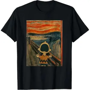 Artsy Charlie Brown Scream T Shirt