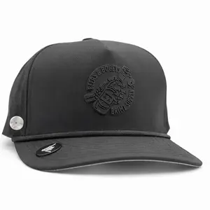 Brimz Supply Golf Performance Hat - Breathable Sweat & Water Resistant Golfing Snapback Cap with Tee Holder & Magnetic Brim - Double Sided Ball Marker & Tee Included (Beers & Bogeys)