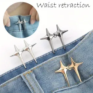 Star Waist Puller No-Sew Tightener 50" Metal Belt Easy Tool-Free Fix for Loose Pants Women's Jeans Adjuster Clips