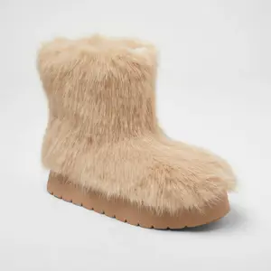 Women’s Terra Faux Fur Boots with Memory Foam Insole – A New Day