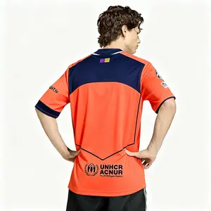 25 26 Away Kit Orange Short Sleeve Soccer Jersey Fans Version