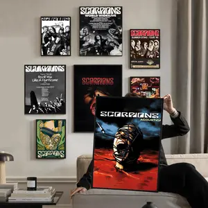 Classic Popular Band  S-Scorpions Poster HD Waterproof Sticky Wall Art | High-Quality Aesthetic Print for Living Room, Bedroom, Bathroom & Hallway Decor | Trendy & Easy-to-Apply | Durable Gift Idea for Home Decoration