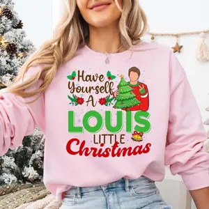 Have Yourself A Louis Little Christmas Sweatshirt, Fun Holiday Apparel for Women, Cute One Direction Fan Design Shirt
