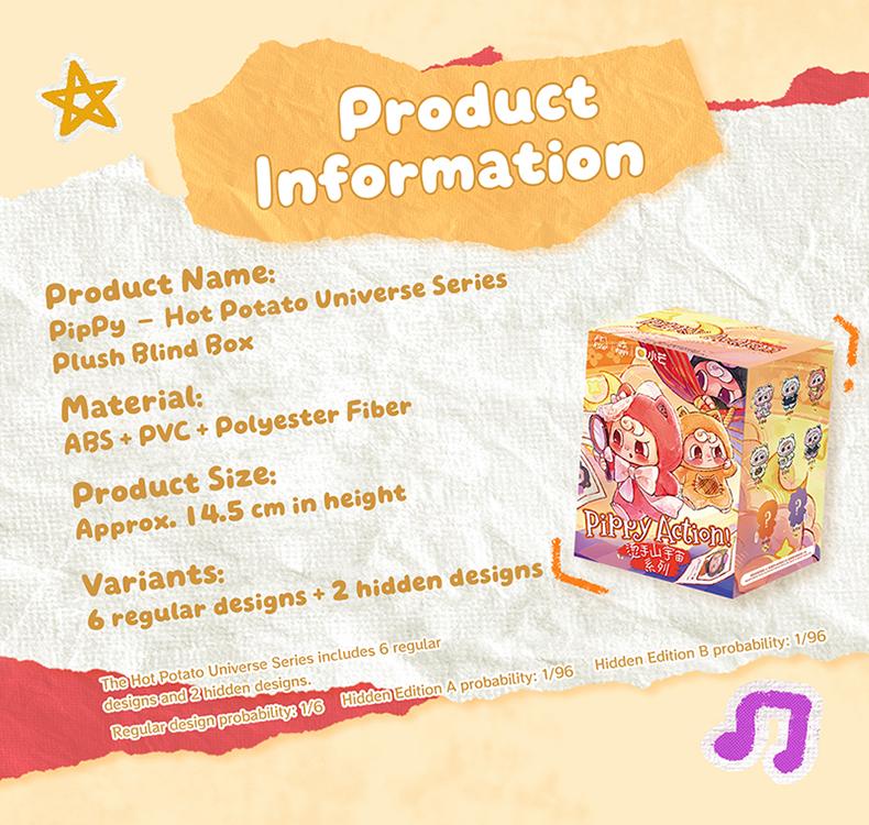 POP JOY Pippy Hot Mountain Universe Plush Blind Box – Cute Collectible Toy, Perfect Valentine’s Day Gift