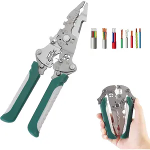 26-in-1 Wire Strippers, Professional Electrician Multi tool with Folding Design - Nickel Chrome Steel Cable Stripper with Wire Cutting Pliers & Crimper for Electrical Work outdoorfun