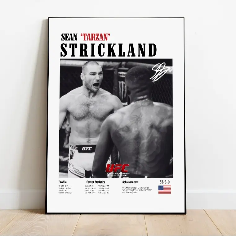 Sean Strickland Poster, UFC Poster, Poster Ideas, Brazillian Poster, Fighter Poster, Athlete Decor Photo