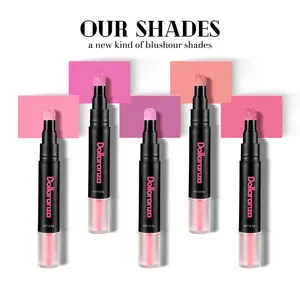 Dollaranza Flexi-Flush Liquid Blush — 16Hr Skin-Meld Color | Build-Play Serum Topical Cosmetic Makeup