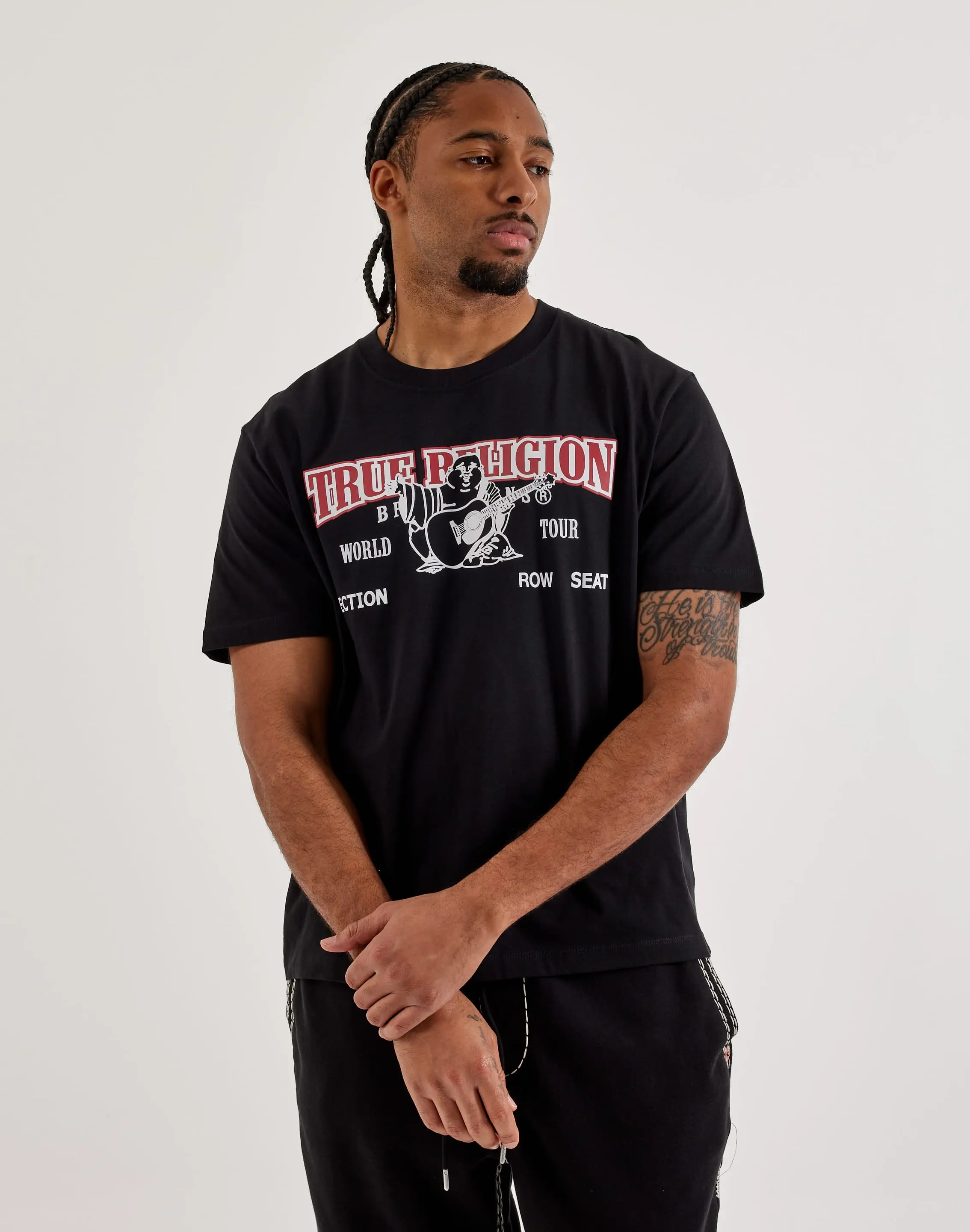 Mens True Religion Buddha Arch Logo Tee