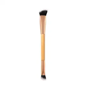 Dual Ended Makeup Brush, Professional Foundation and Concealer Brush with Soft Dense Bristles, Multi-Purpose Cosmetic Brush for Blending Contour Powder Cream Liquid Makeup