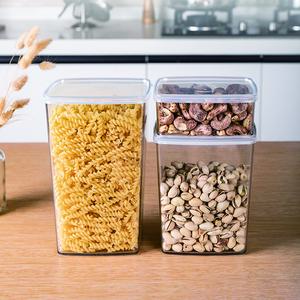 ANJUKE Tite Storage Container with Lid RECTANGULAR Air Tight Ring  Top,  Kitchen Counter Pantry, Cereal Granola Pasta Spice(3pk, Variety)